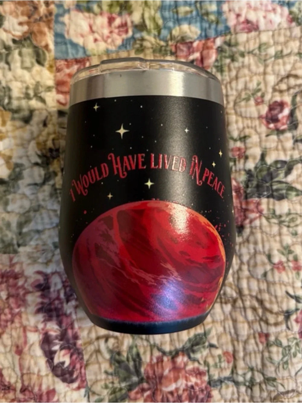 Red Rising book themed tumbler